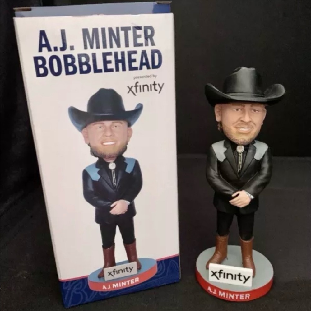 AJ Minter Bobblehead Atlanta Braves Cowboy Hat Texas A&M Aggies SGA 2023 New